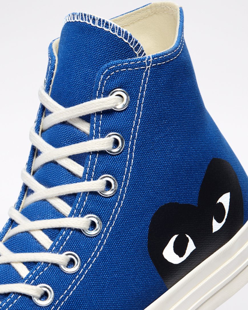 Dámské Boty Vysoké Converse x Comme des Garçons PLAY Chuck 70 Blankyt Černé | CZ IU31D48